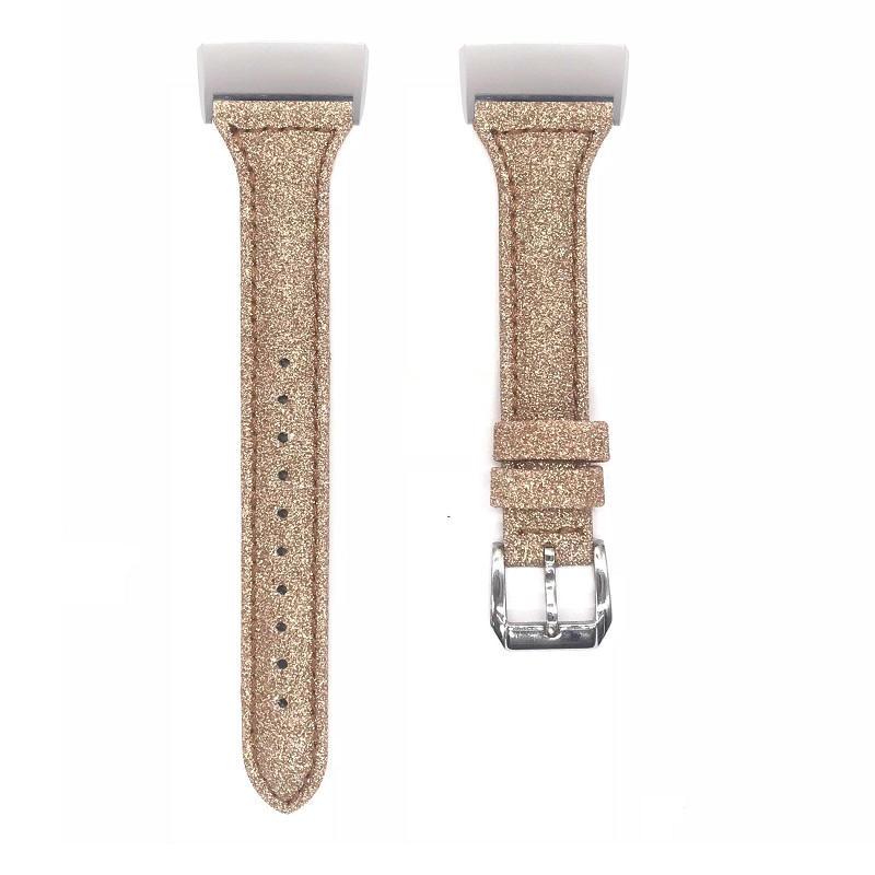 CBFC04 Glitter Leather Replacement Watch Strap For Fitbit Charge 3