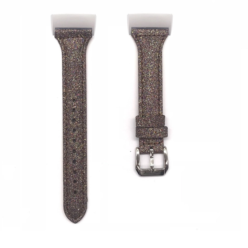 CBFC04 Glitter Leather Replacement Watch Strap For Fitbit Charge 3