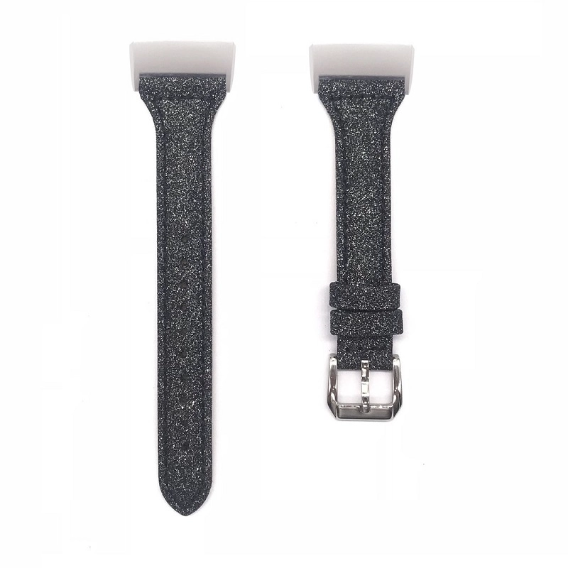 CBFC04 Glitter Leather Replacement Watch Strap For Fitbit Charge 3