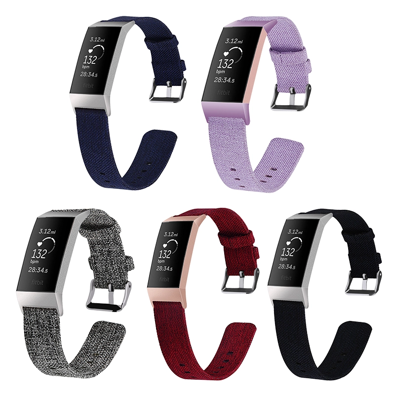 Gewebe-Segeltuch-Ersatz-Armbanduhr-Band CBFC06 für Fitbit-Gebühr 3