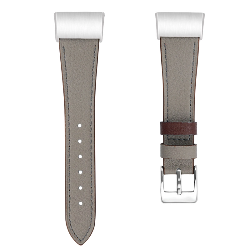 CBFC08 Classic Genuine Leather Wristband Strap For Fitbit Charge 3