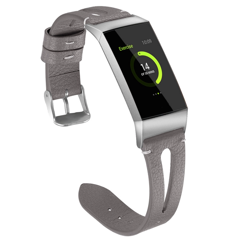 CBFC09 Correa de reloj de cuero con estilo vintage para Fitbit Charge 3