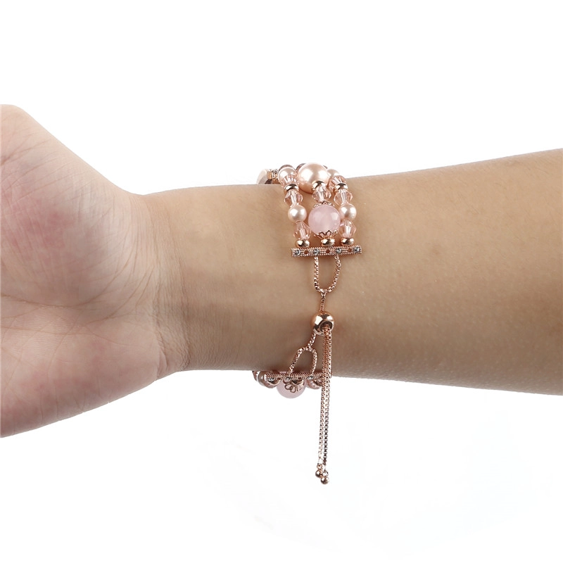 Pulsera de cuentas de ágata natural de lujo CBFC101