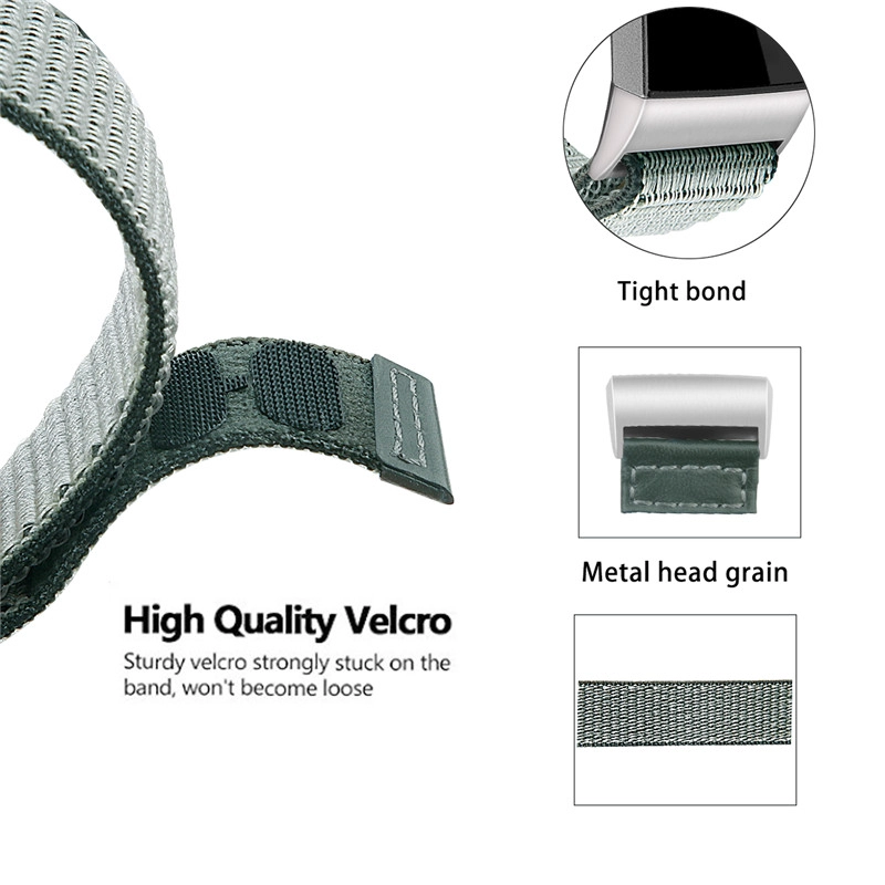 Correa de reloj de nylon tejida CBFC111 Trendybay para Fitbit Charge 3