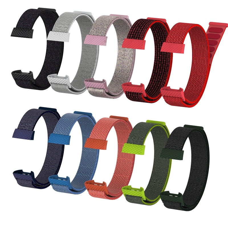 Fitbit Şarj 3 için CBFC114 Ayarlanabilir Dokuma Naylon Saat Kayışı