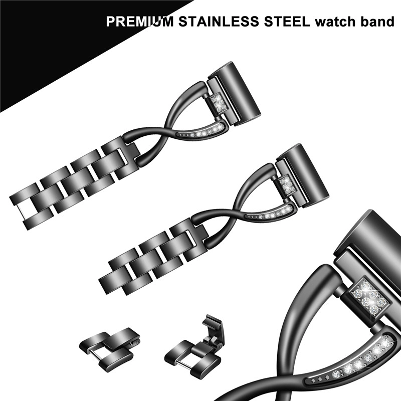 CBFC12 Trendybay Fashion Jewelry X-Link Correa de muñeca de metal de acero inoxidable para Fitbit Charge 3