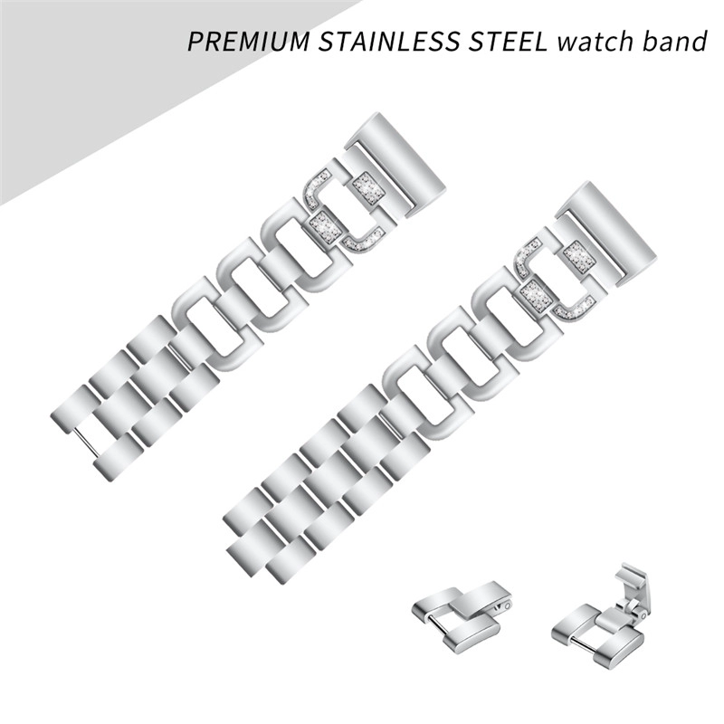 CBFC20 Mujeres Bling Diamond Jewelry Bracelet Correa de muñeca para Fitbit Charge 3