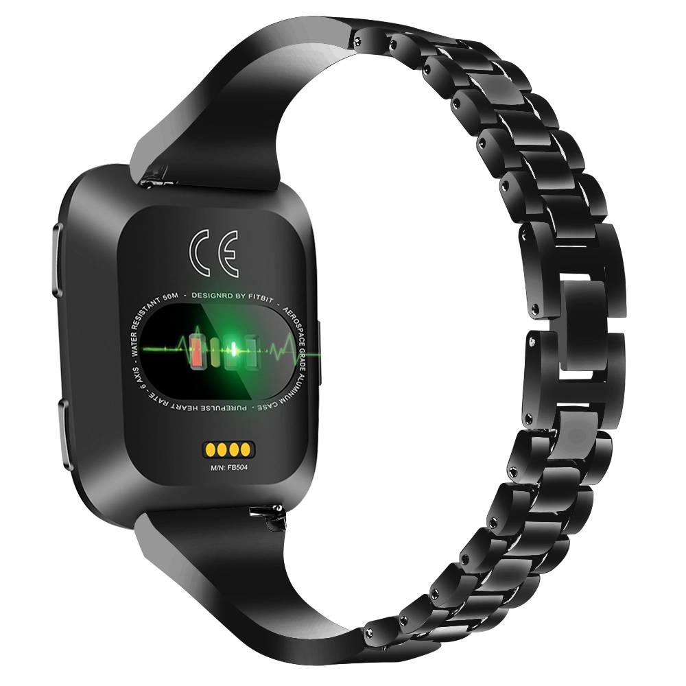 CBFC201 Fitbit Versa için Bling Rhinestone Alaşım Saat Kayışı