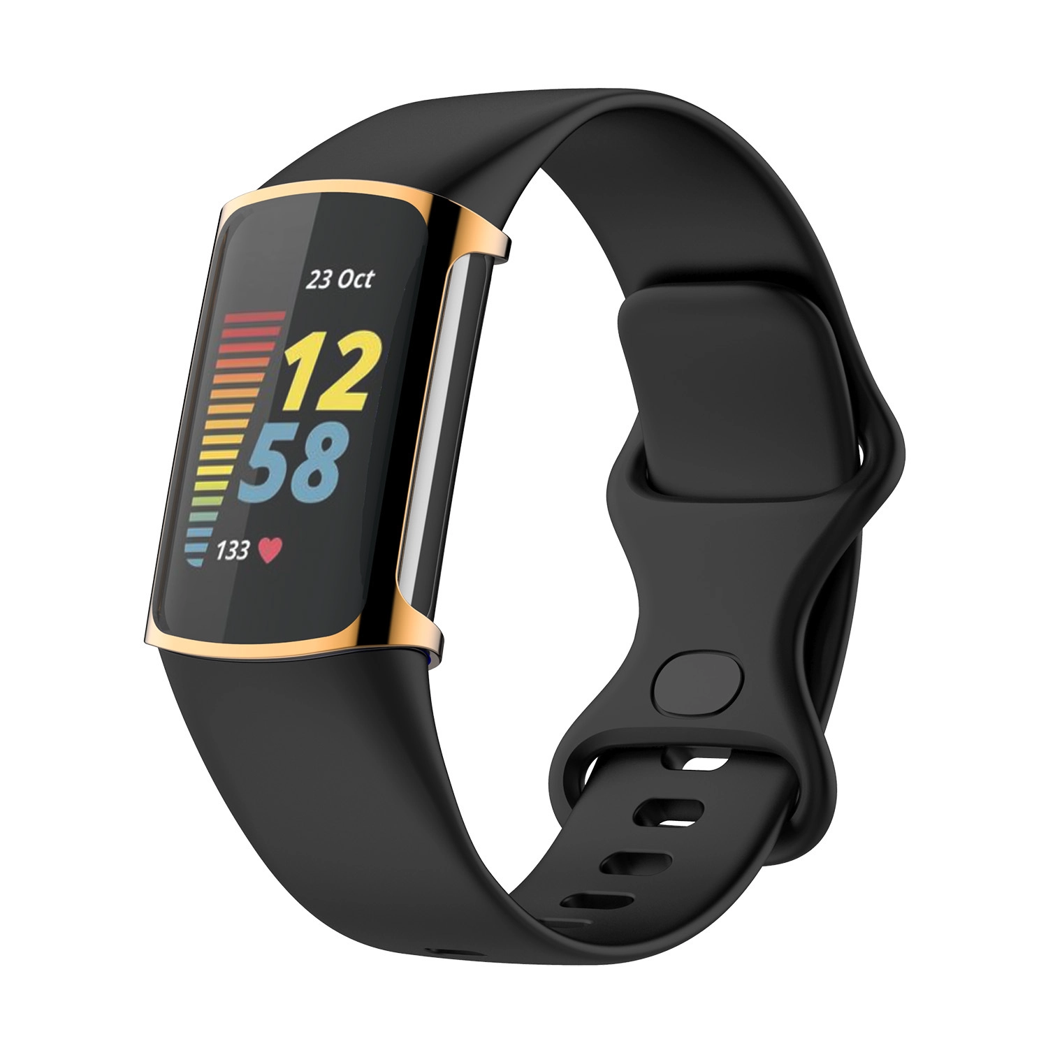Caja de reloj de protector de pantalla completa transparente transparente CBFC5-04 Funda protectora de protector de pantalla completa para cargos FitBit 5