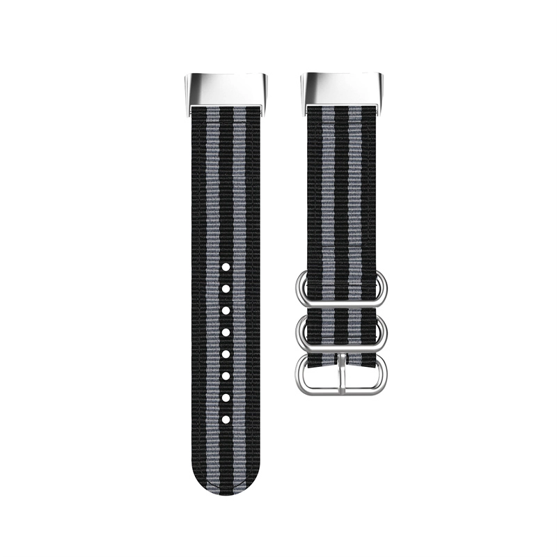 CBFC5-07 Banda de nylon de nylon de rayas de alta calidad de alta calidad Correa de reloj de lona para cargar con fitbit 5 pulsera