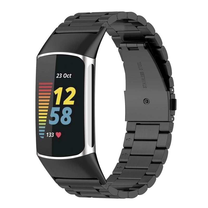 CBFC5-09 Gorąca sprzedaż Link Bransoletka Solid Metal Zegarek Ze Stali Nierdzewnej Dla Fitbit Charge 5 Paski Opaski