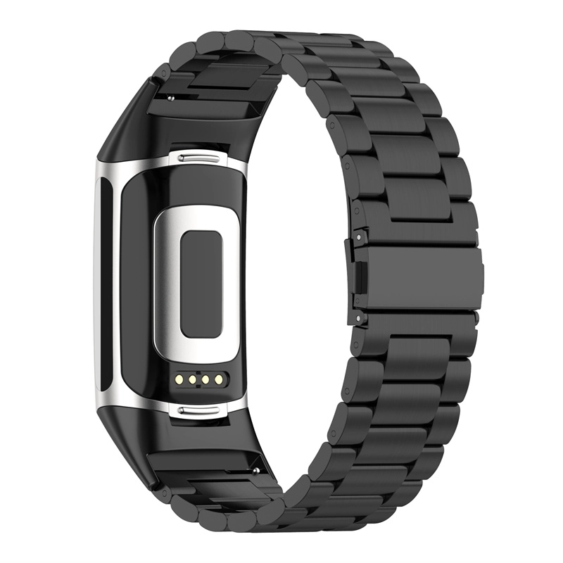 CBFC5-09 Gorąca sprzedaż Link Bransoletka Solid Metal Zegarek Ze Stali Nierdzewnej Dla Fitbit Charge 5 Paski Opaski