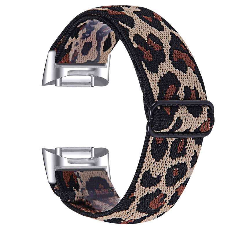 CBFC5-11 Adjustable Stretchy Braided Solo Loop Nylon Watch Strap For Fitbit Charge 5