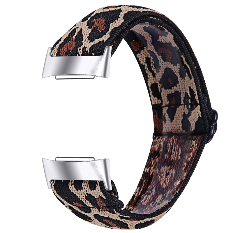 CBFC5-11 Adjustable Stretchy Braided Solo Loop Nylon Watch Strap For Fitbit Charge 5