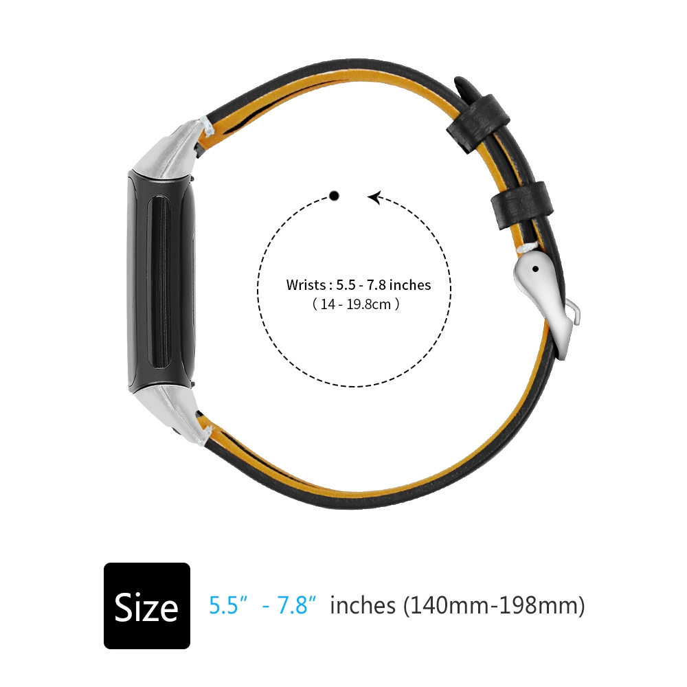 CBFC5-15 Цветочные печатные кожаные часы для кожаных часов для Fitbit Charge 5