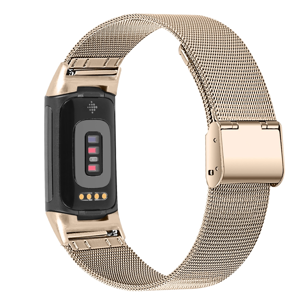 CBFC5-17 Mesh Milanese roestvrijstalen horlogeband voor Fitbit Charge 5