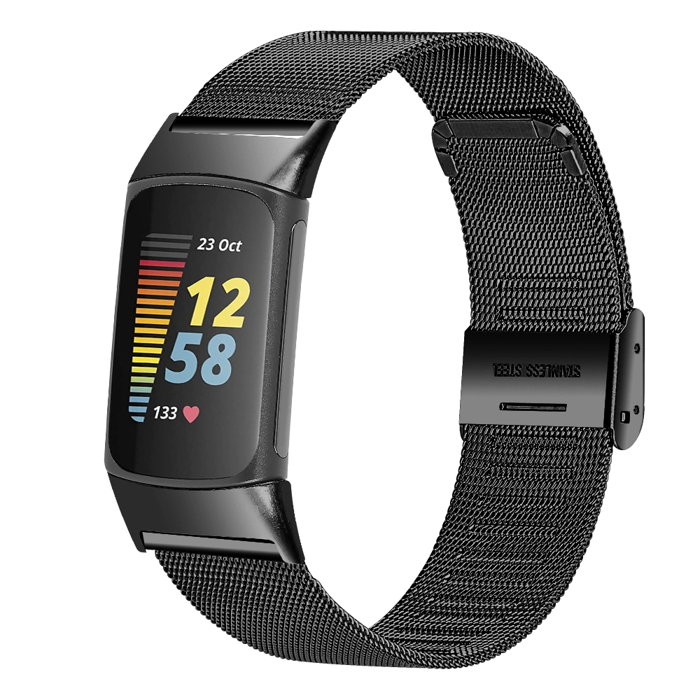 CBFC5-17 Mesh Milanese roestvrijstalen horlogeband voor Fitbit Charge 5
