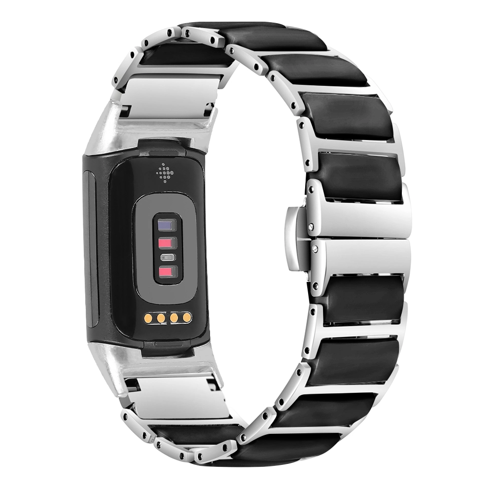 CBFC5-24 Elegancka ceramika zegarków ze stali nierdzewnej do ładowania fitbit 5