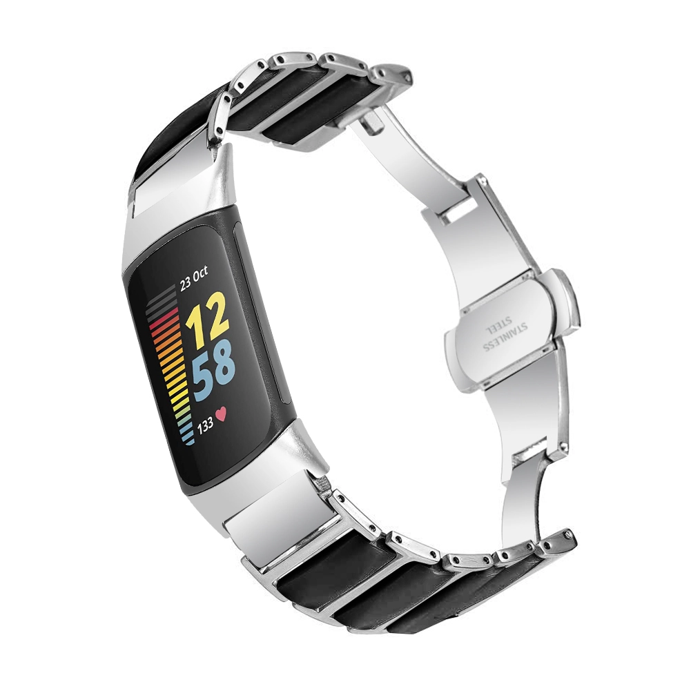 CBFC5-24 Elegancka ceramika zegarków ze stali nierdzewnej do ładowania fitbit 5