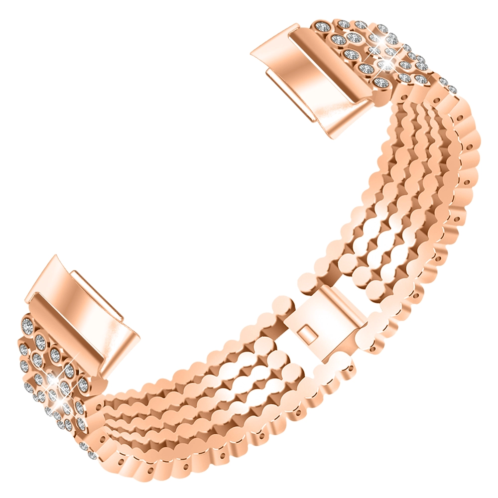 CBFC5-25 Großhandel Bling Metall Uhr Armbandarmband für Fitbit Ladung 5