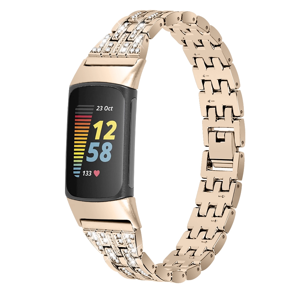 CBFC5-27 Banda di orologio in lega di zinco in metallo di lusso per fitbit 5