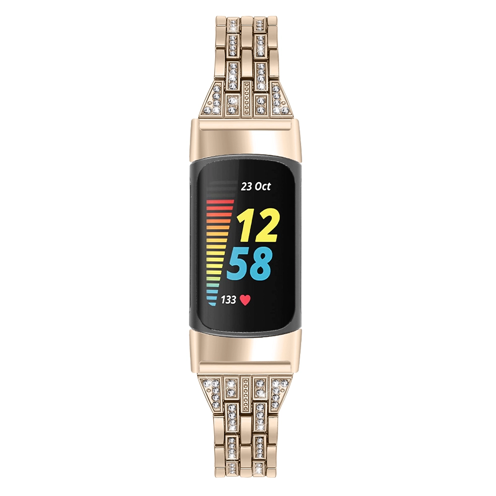 CBFC5-27 Banda di orologio in lega di zinco in metallo di lusso per fitbit 5