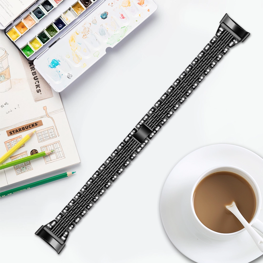 CBFC5-30 Slim Bling Rhinestone Aleación de zinc de la aleación de metal correas para la carga Fitbit 5