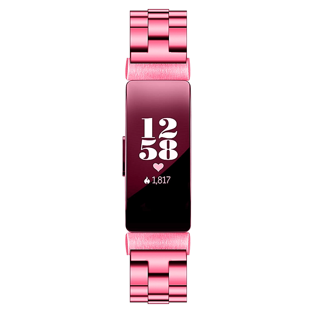 CBFC56 Banda de reloj de acero inoxidable con cadena de 3 enlaces para Fitbit Inspire / Inspire HR