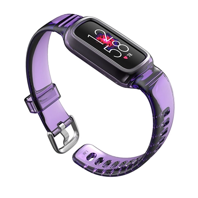 CBFL01 بريميوم لينة معصمه الاسورة الفرقة واضحة ل fitbit luxe حزام مع حالة وقائية وعرة