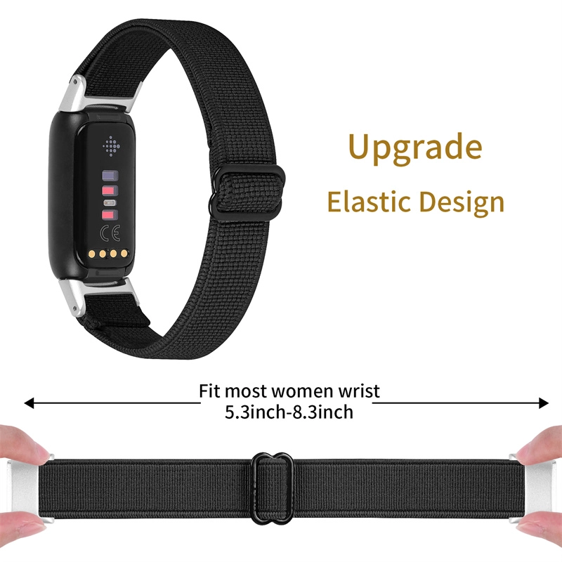 CBFL03 استبدال مضفر من سولو حلقة للتعديل مرونة النايلون ووتش حزام لفرقة fitbit luxe