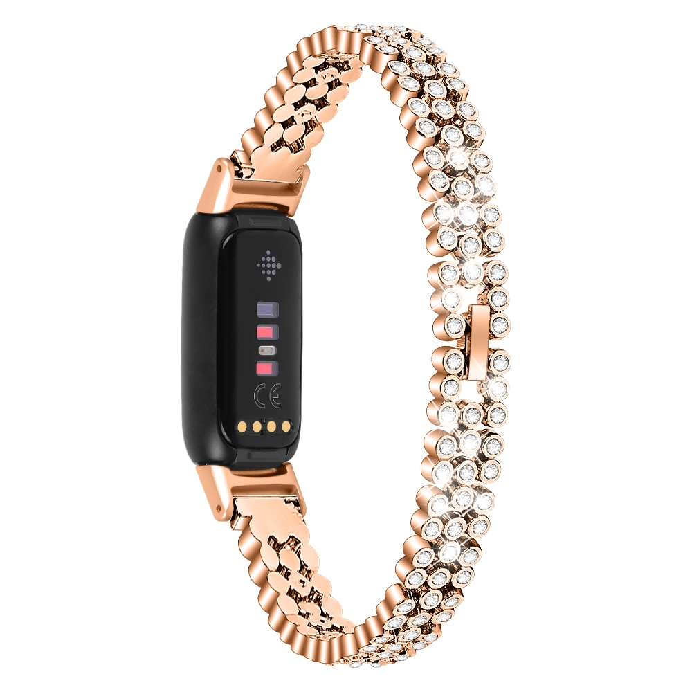 CBFL06 Sıcak Satış Lüks Elmas Bileklik Saat Kayışı Metal Bant Fitbit Luxe Aksesuarları için