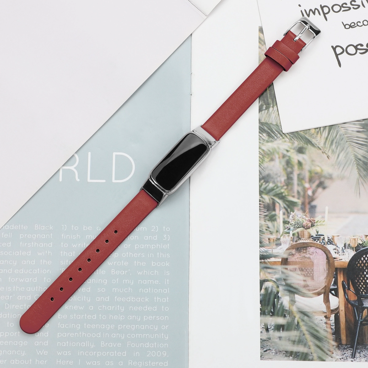 CBFL09 Women Men Casual Real Genuine Leather Watch Straps For Fitbit Luxe Watch Leather Belt