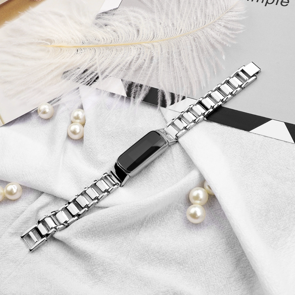 CBFL10 Wholesale Metallic Wamkband Metal Strap Strap para Fitbit Luxe Smart Mulbanda