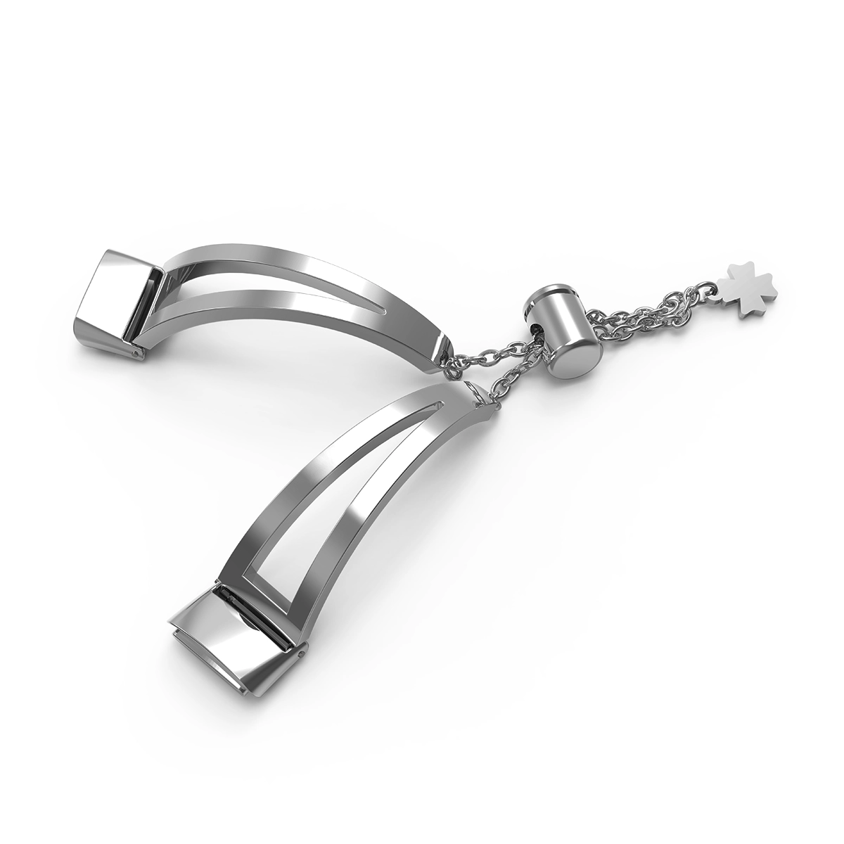 CBFL11 조정 가능한 교체 럭셔리 체인 팔찌 금속 시계 스트랩 fitbit luxe 밴드
