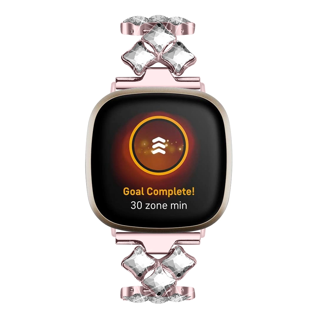 CBFV02 Luxus-Diamant-Armband Edelstahl-Uhr-Uhr-Armband für Fitbit Versa 3 Sinn