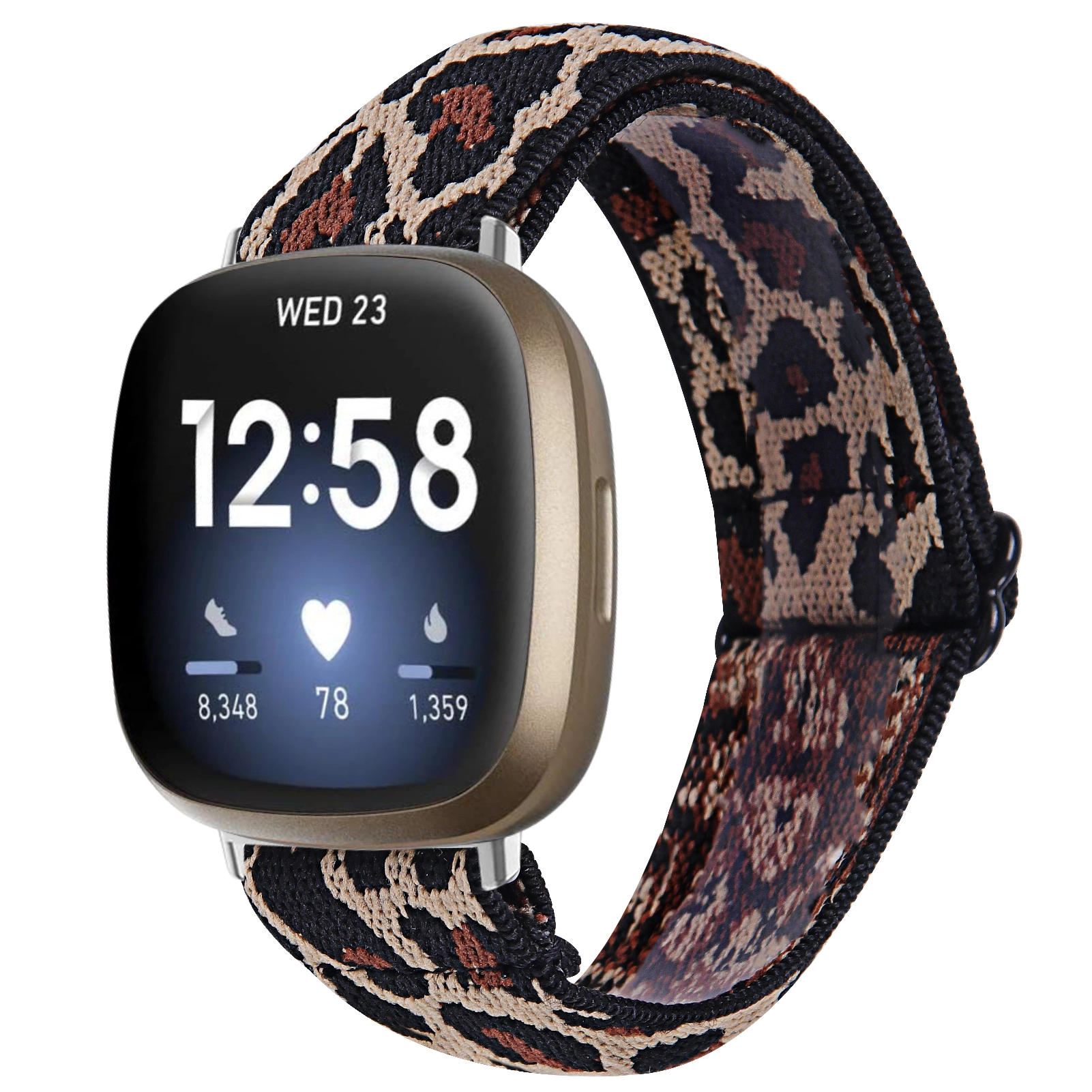 CBFV16 Adjustable Stretchy Elastics Wristbelt Braided Nylon Solo Loop Bands For Fitbit Versa 3 2 Sense