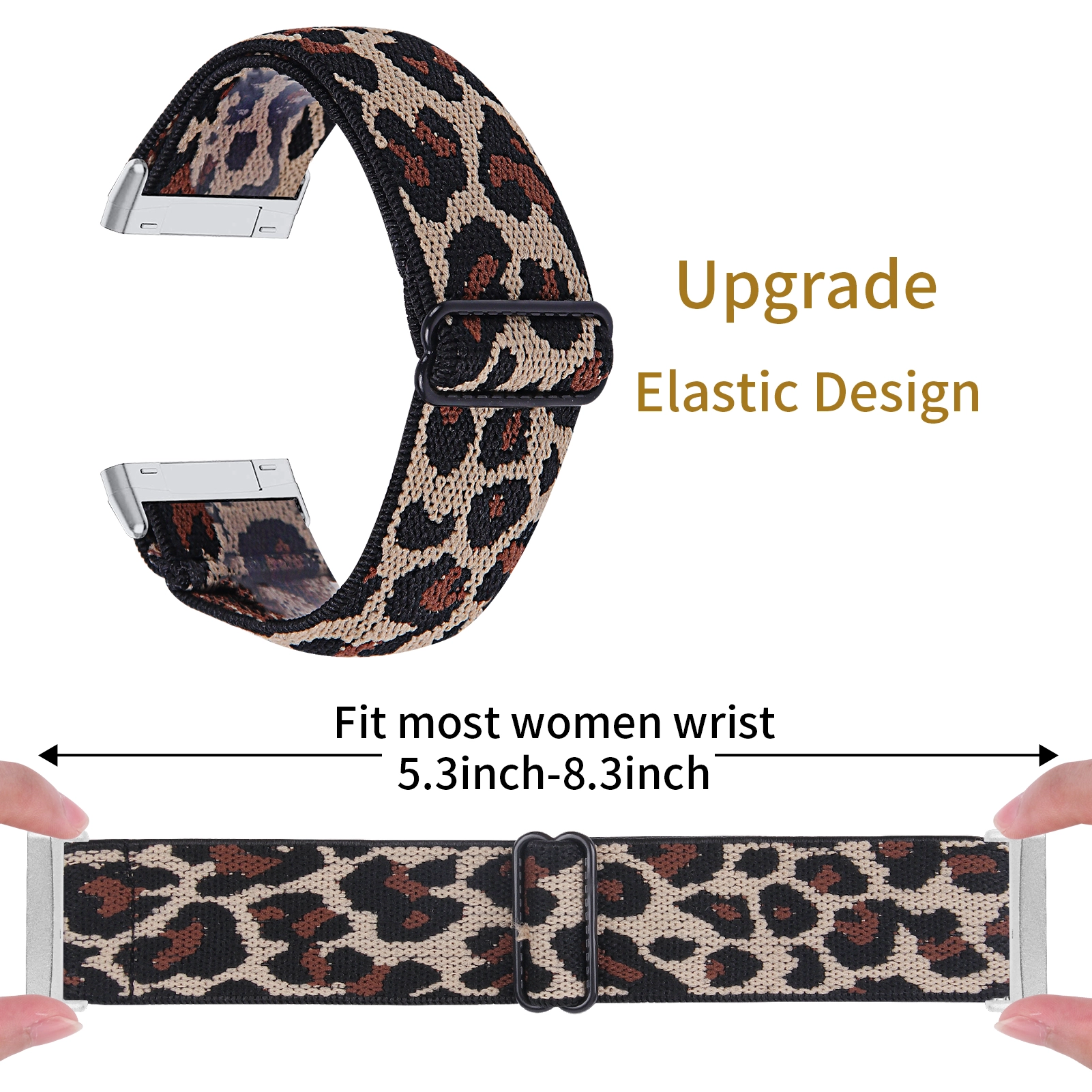CBFV16 Adjustable Stretchy Elastics Wristbelt Braided Nylon Solo Loop Bands For Fitbit Versa 3 2 Sense