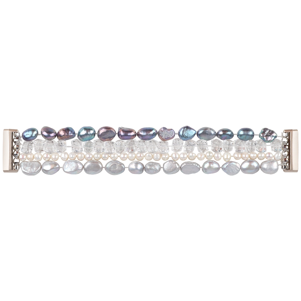 CBFV20 Urok Elastyczne Handmade Pearl Koraliki Biżuteria Wrist Watch Pasek dla Fitbit Versa 3 Sense