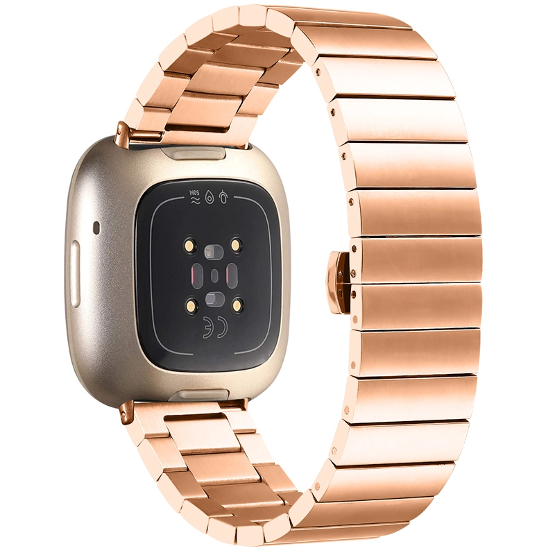CBFV23 Factory Wholesale Butterfly Buckle in metallo in acciaio in acciaio in acciaio in acciaio cinturino per Fitbit Versa 3 Smartwatch