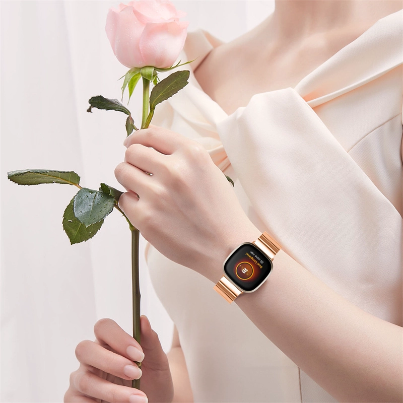 CBFV23 Factory Wholesale Butterfly Buckle in metallo in acciaio in acciaio in acciaio in acciaio cinturino per Fitbit Versa 3 Smartwatch