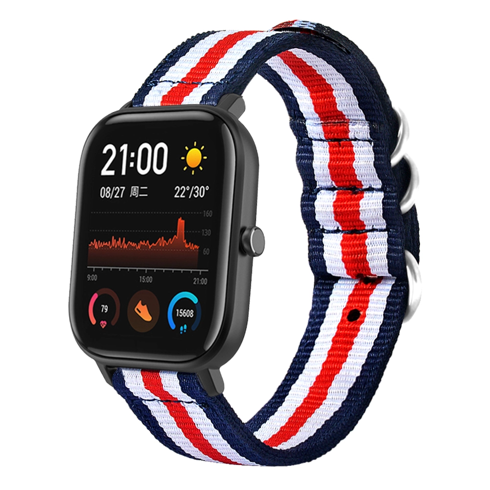 CBHA-105 Amazfit GTS Nato Bandas de reloj de nylon a rayas de 20 mm