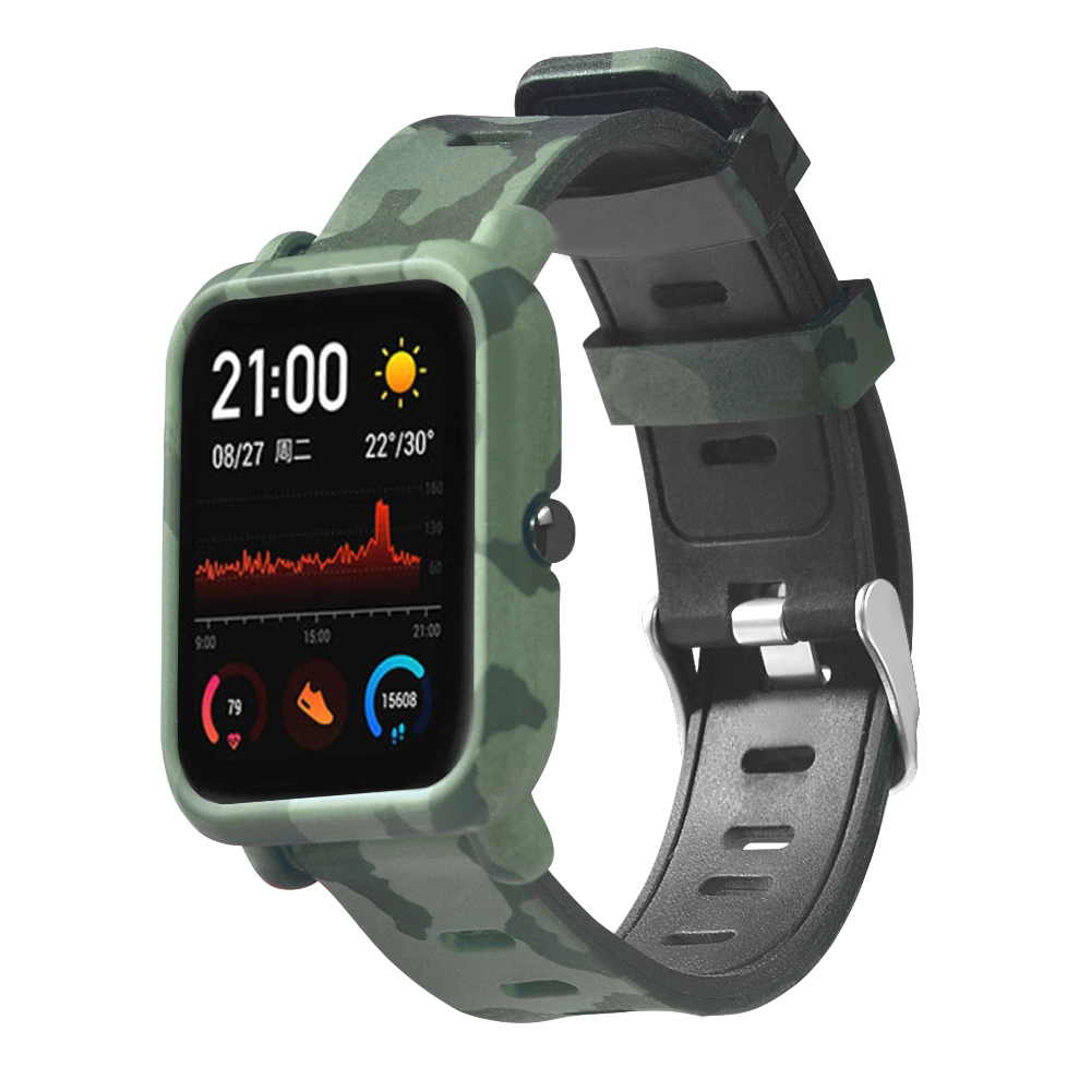 CBHA-110 Kolorowy silikonowy pasek do zegarka z nadrukiem do Xiaomi Huami Amazfit GTS