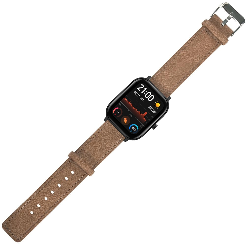 CBHA-111 Watchstrap Leather Watch Strap For Huami Amazfit GTS Smartwatch