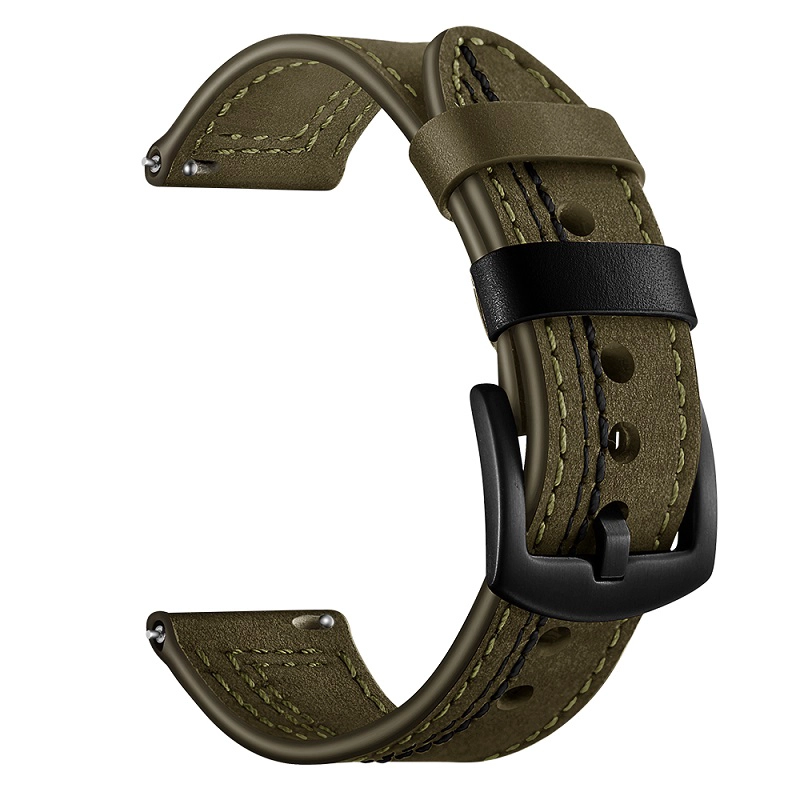 CBHA1001 Trendybay 22mm correa de reloj de repuesto de cuero con hebilla de metal inoxidable