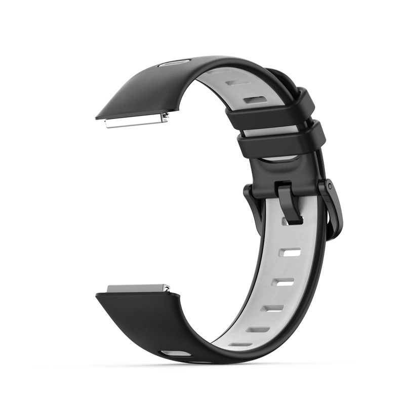 CBHB7-03 Dual color Buesta de reloj de silicona transpirable para Huawei Band 7 Smart Watch