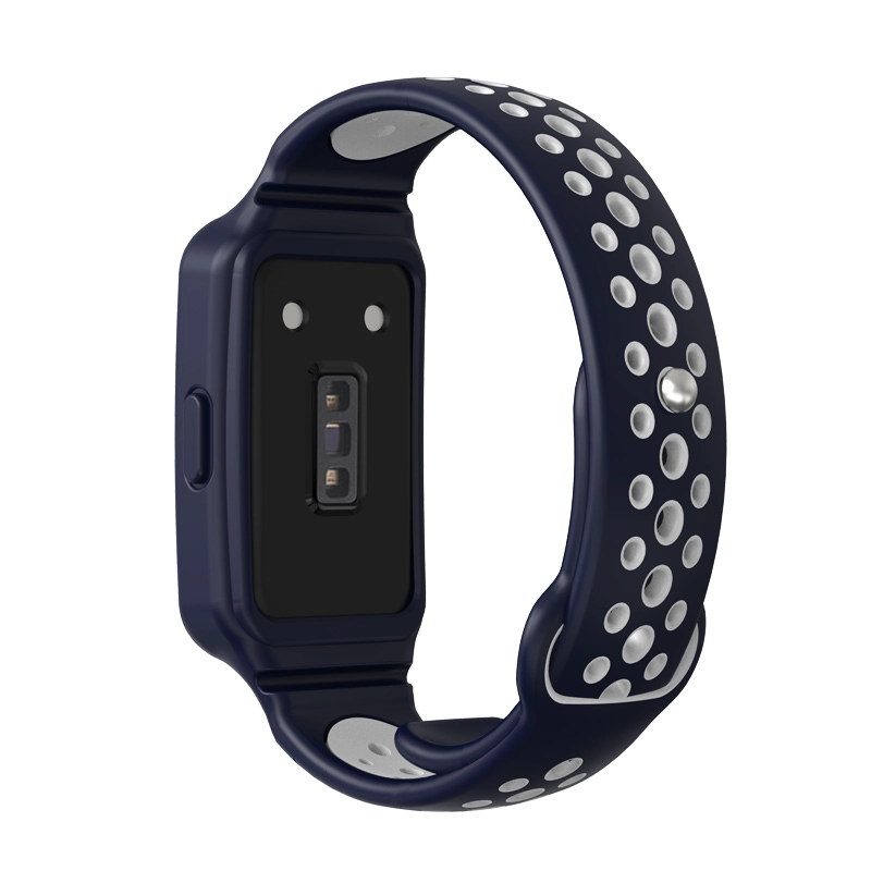 CBHH-28 Wholesale Dual Color Breathable Silicone Watch Straps For Huawei Honor Band 6 Correas