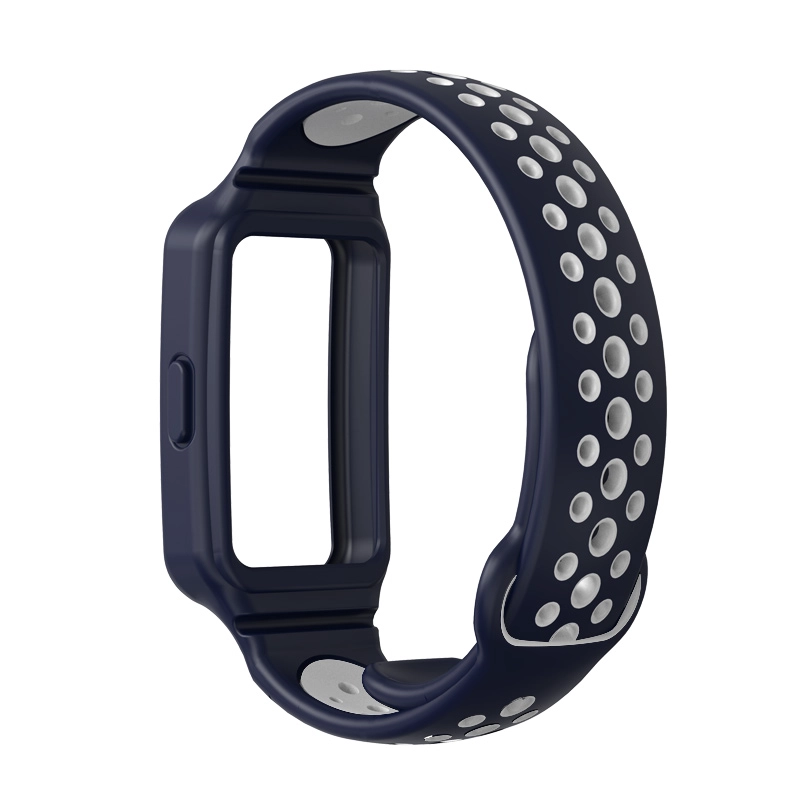 CBHH-28 Wholesale Dual Color Breathable Silicone Watch Straps For Huawei Honor Band 6 Correas