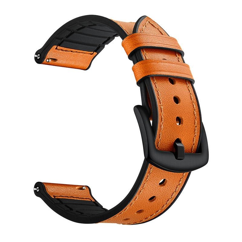 CBHW001 Nuevo estilo banda de reloj de goma de cuero genuino respirable