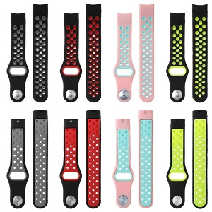 CBHW04 Double Colors Breathable Sport Silicone Watch Strap For Huawei Honor 3