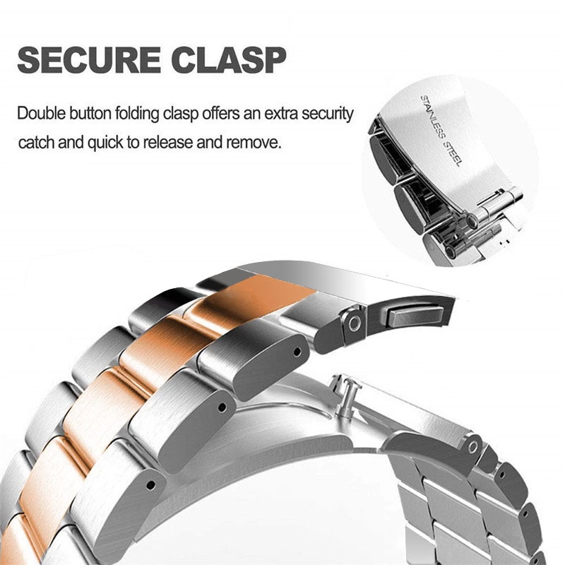 CBHW24 3-Link Chain Stainless Steel Watch Band For Huawei Watch GT